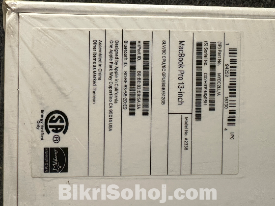 MacBook Pro M1 8/512 GB (Brand New)